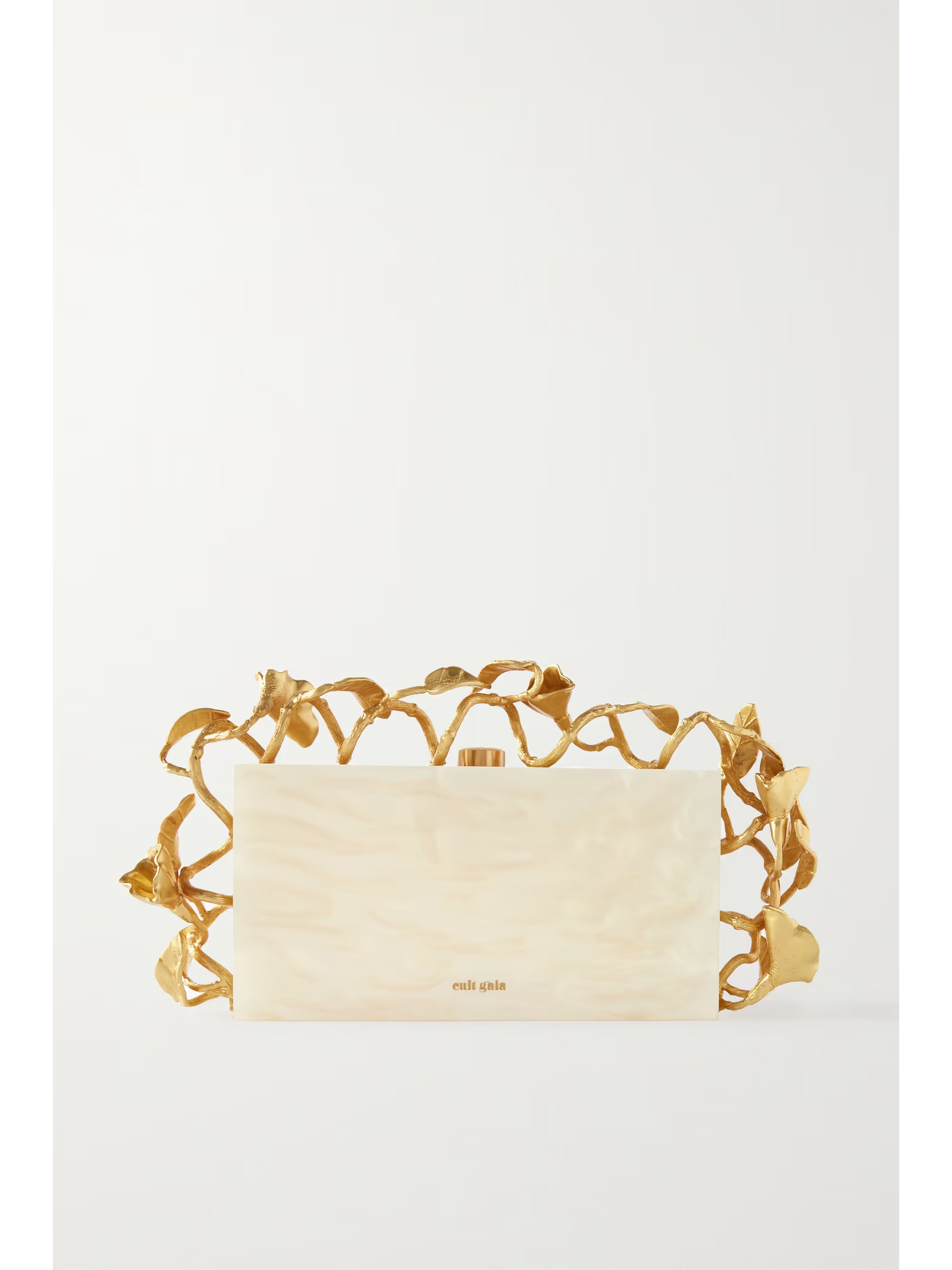 Fana marbled acrylic and gold-tone clutch | NET-A-PORTER (US)