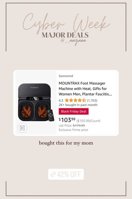Warm foot massager for Mom🤎🍂 gifts for her, gifts for mom, Christmas, amazon finds, at home spa, relaxing, cyber deal

#LTKGiftGuide #LTKHoliday #LTKCyberWeek