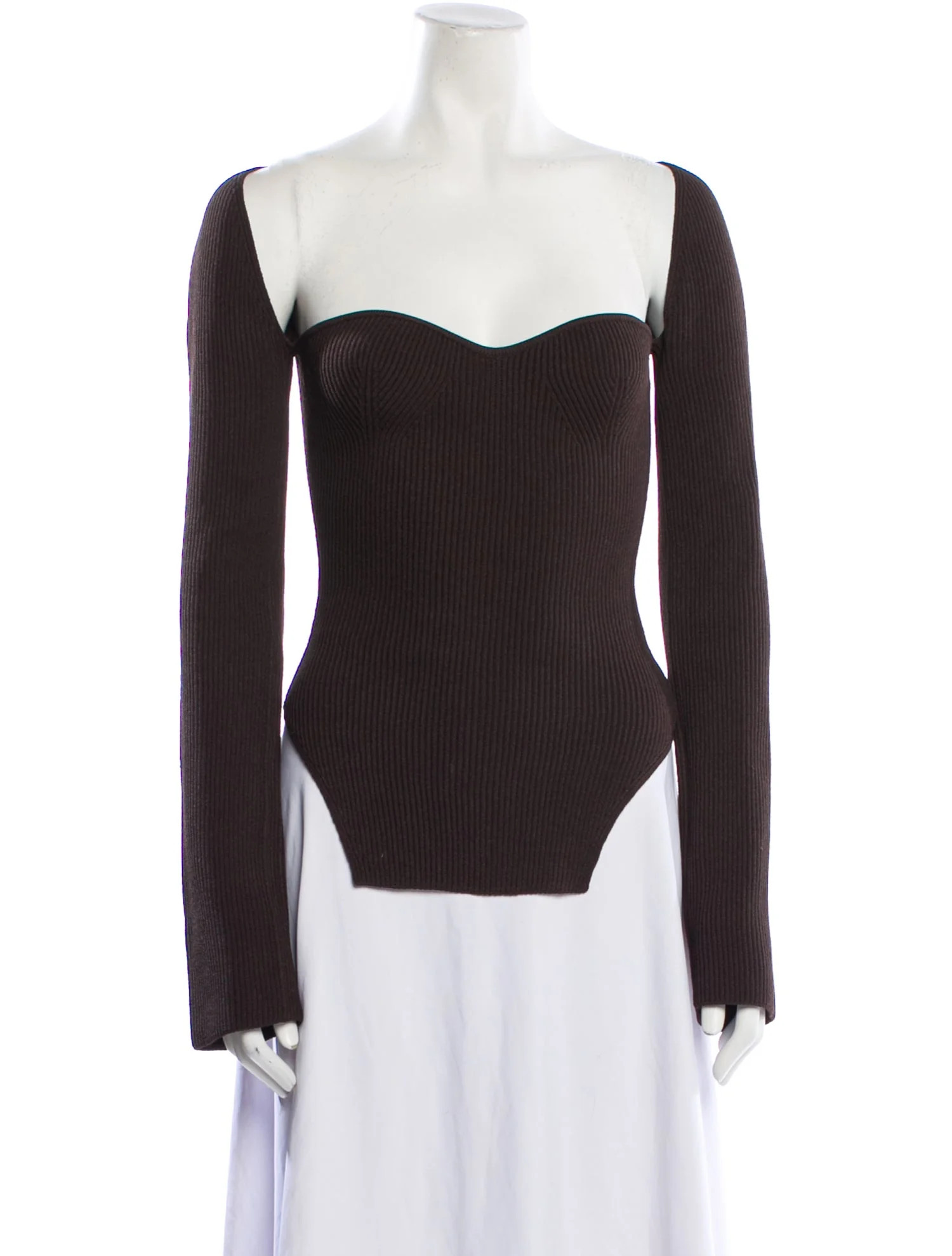 Square Neckline Long Sleeve Top | The RealReal