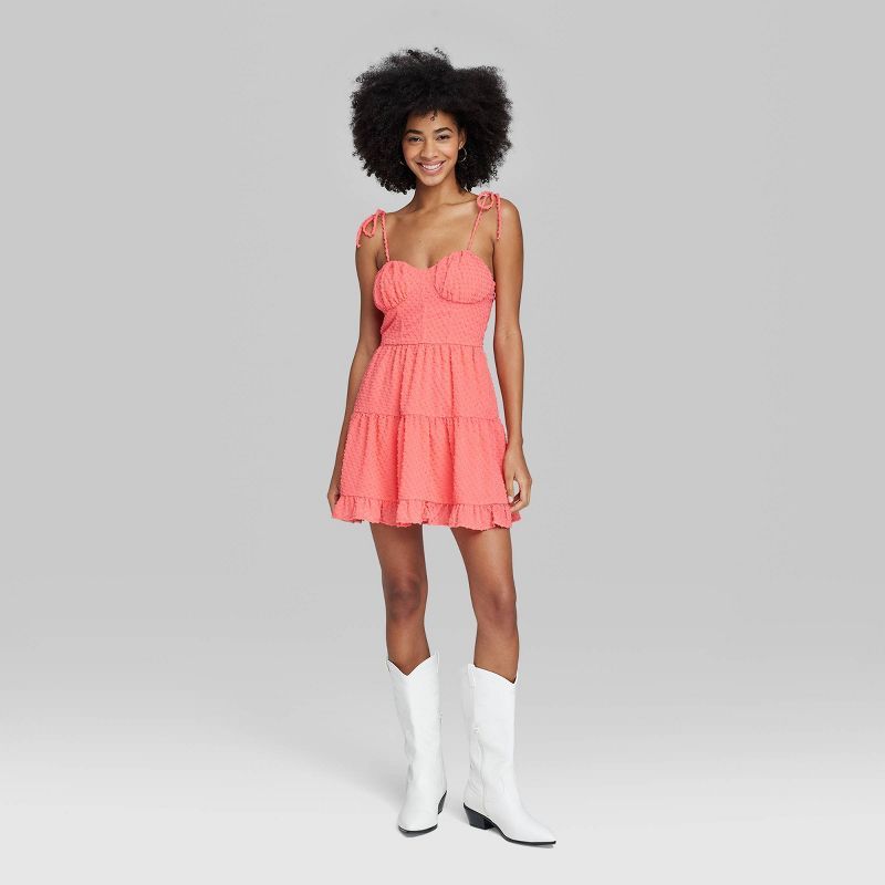Women's Sleeveless Heart Clip Dot Fit & Flare Mini Dress - Wild Fable™ | Target