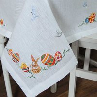 Embroidered Linen Easter Tablecloth, Holiday Decoration | 240x140 cm | Etsy (US)