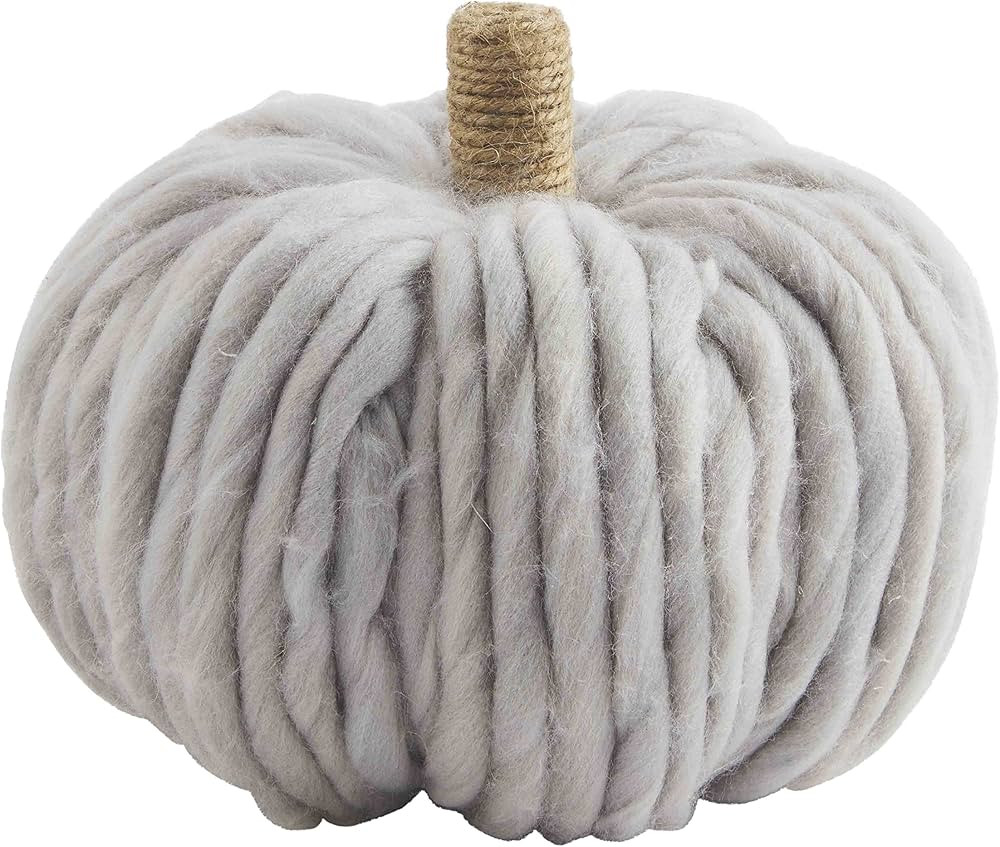 Mud Pie Chunky Pumpkin Sitter, Gray | Amazon (US)