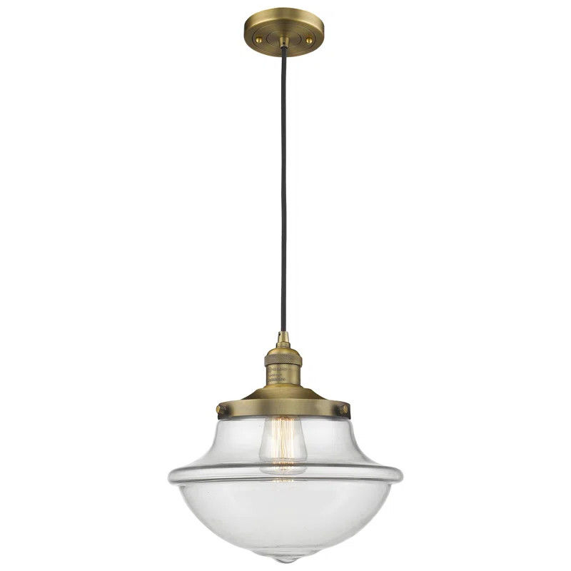 Draeger 1-Light Single Schoolhouse Pendant | Wayfair North America
