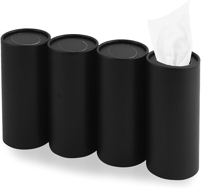 4PCS Pull Out Cars Tissue Holder,Refillable Car Tissues Cylinder with 30-Count Per Box,Multifunct... | Amazon (US)