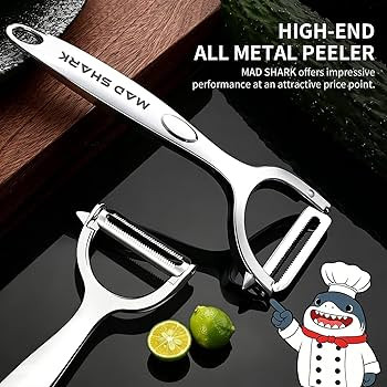 MAD SHARK Ultra Sharp Vegetable Peelers for Kitchen 10 Years No Rust Stainless Steel Serrated Pot... | Amazon (US)