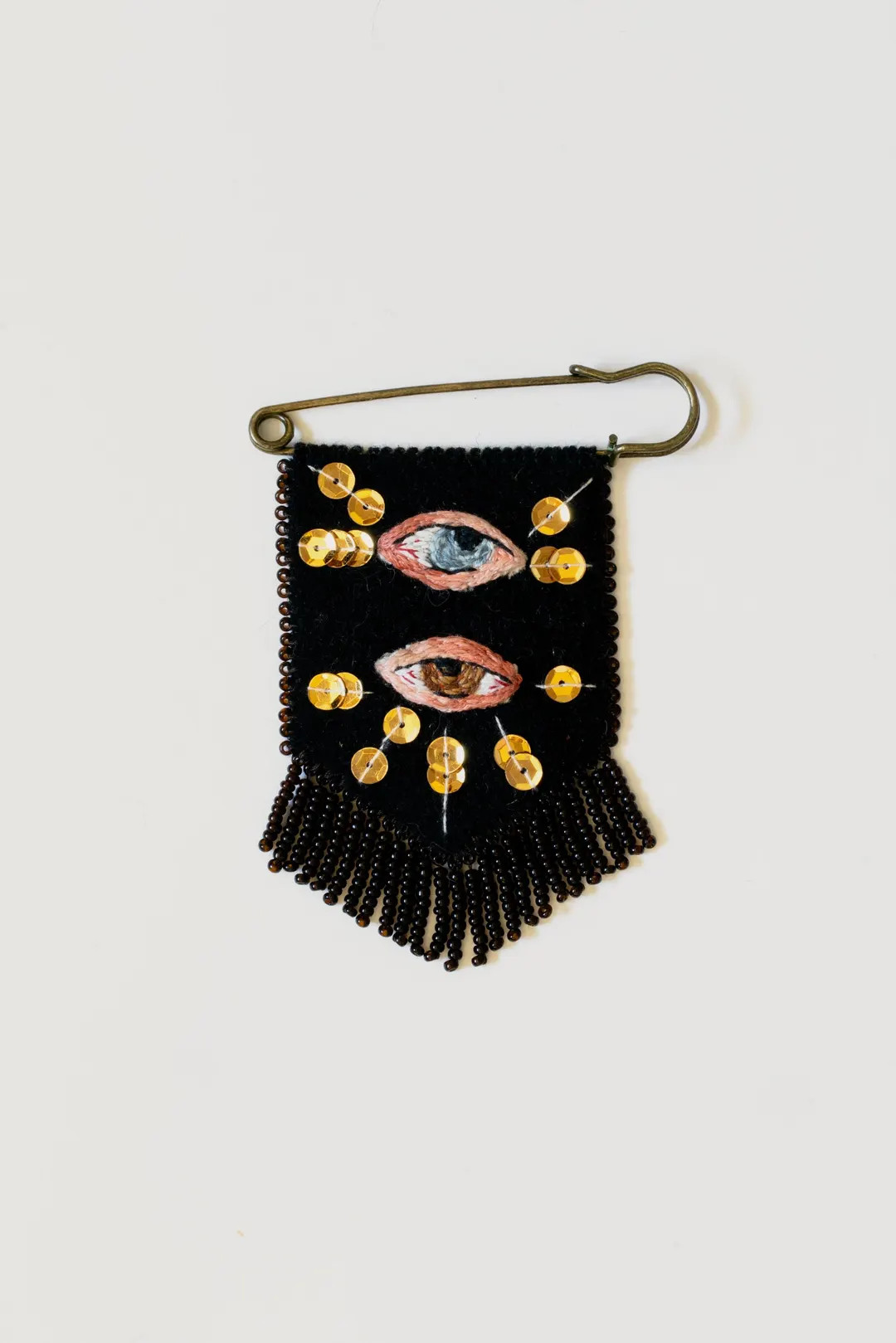 Embroidered Brooch - Eyes of Contrast - One of a Kind - Etsy | Etsy (US)