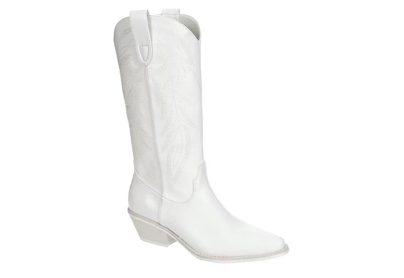 Madden Girl Womens Redford Western Boot - White | Rack Room Shoes