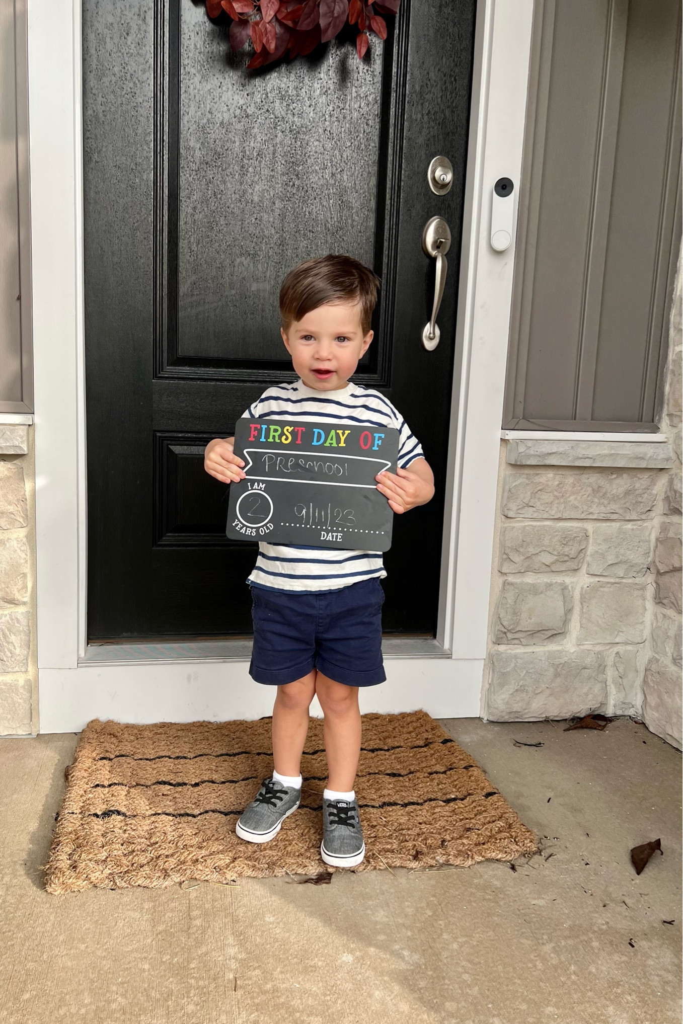 First day of preschool. Cannot get over how cute he is with this little sign. 

Preschool/school sign/first day of school outfit/toddler boy outfit

#LTKfamily #LTKkids #LTKfindsunder50
