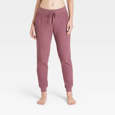 Women's Waffle Lounge Jogger Pants - Stars Above™ Berry Purple S | Target