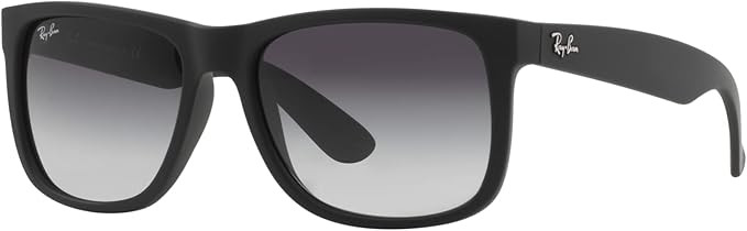 Ray-Ban Justin New Sunglasses (54 mm, Matte Black Frame Black Lens) | Amazon (US)