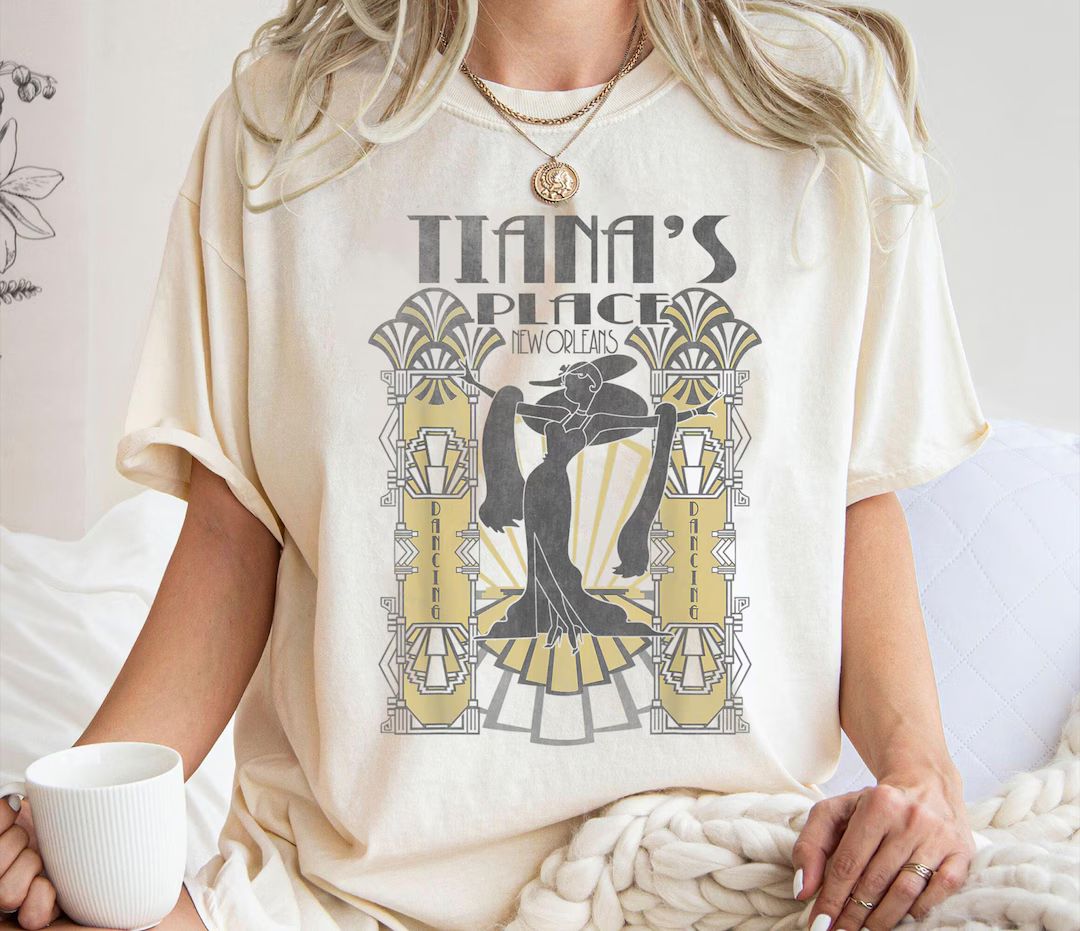Tiana's Place Art Deco Poster Shirt, Princess and the Frog T-shirt, Tiana Shirt, Disney Princess ... | Etsy (US)