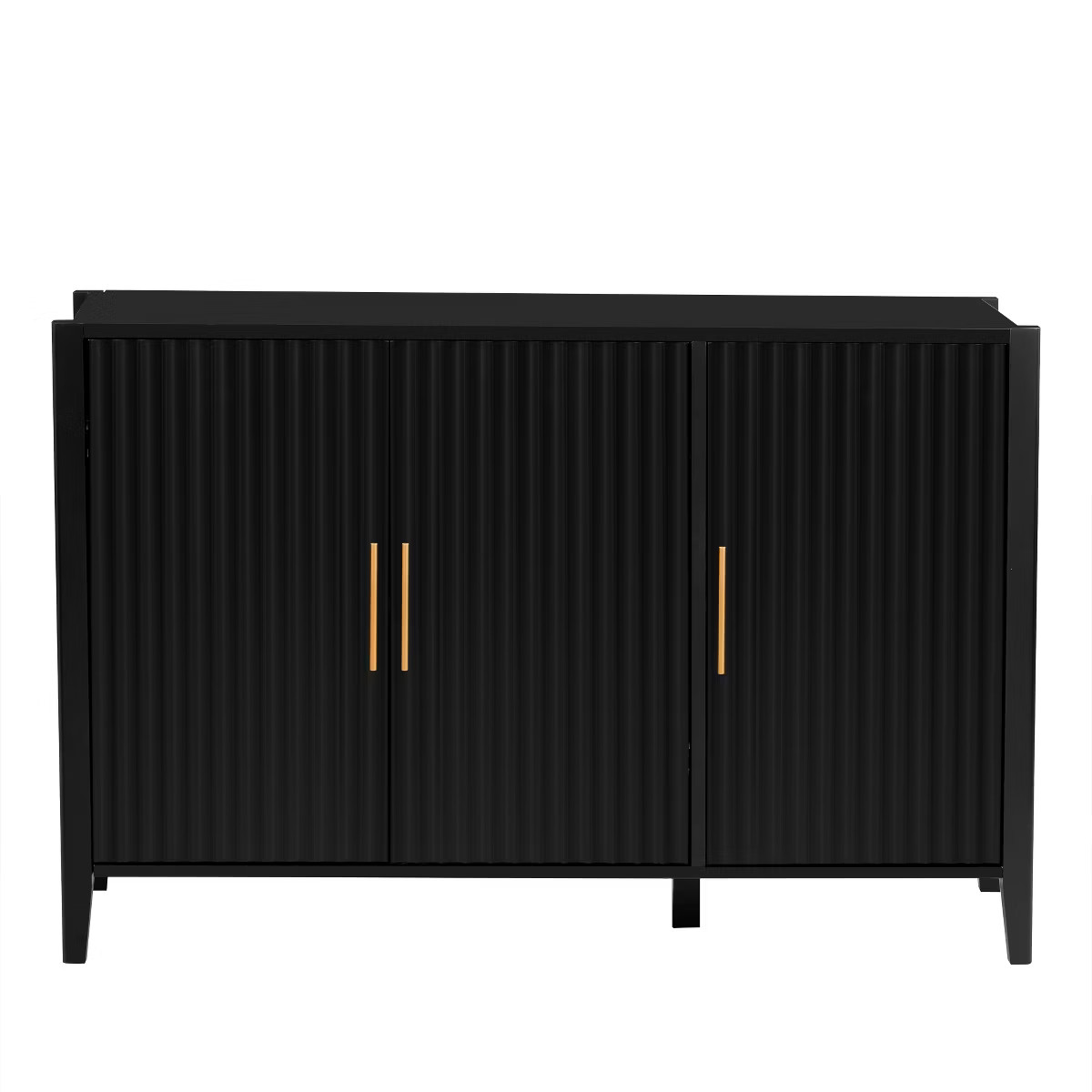 Features 3-Door Metal Handle Sideboard and Storage Cabinet Suitable For Hallway, Entrance Hall, L... | Target