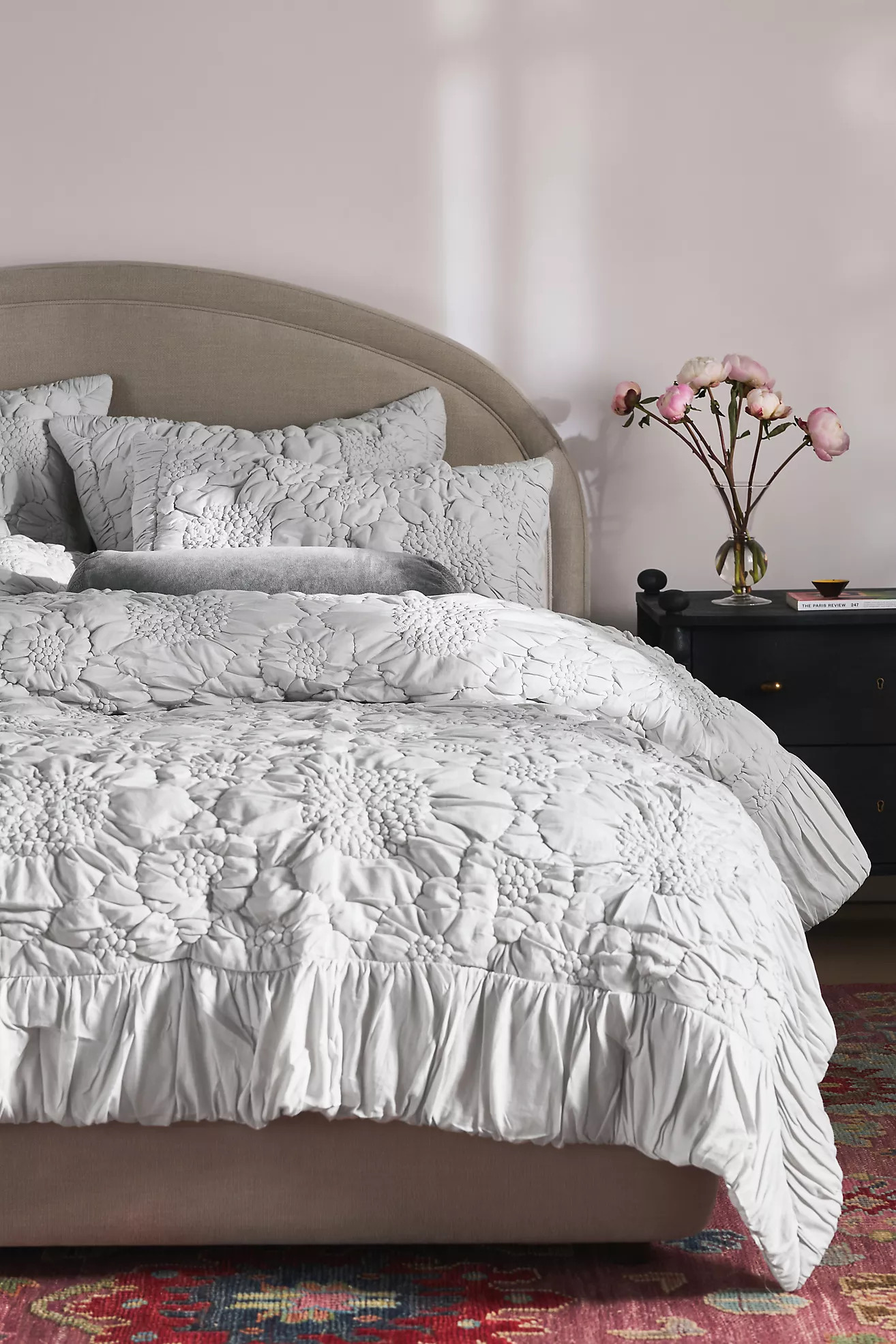 Dahlia Cotton Jersey Floral Quilt | Anthropologie (US)