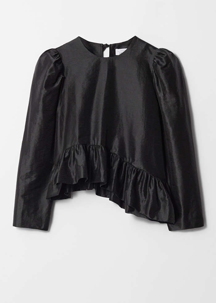 Asymmetric Ruffle-Peplum Blouse | & Other Stories US