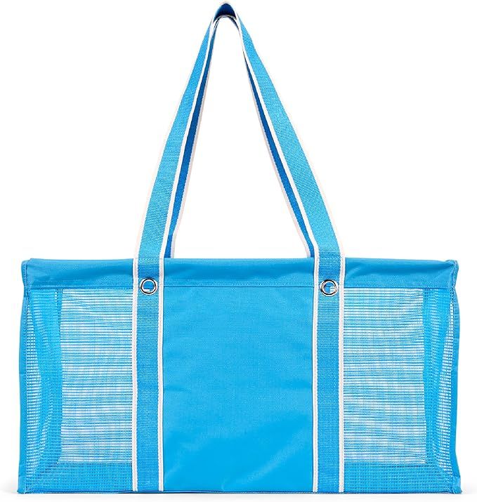 THIRTY-ONE Gifts Mesh Large Utility Tote Bag, Collapsible Mesh Tote Bag for Beach Essentials, Poo... | Amazon (US)