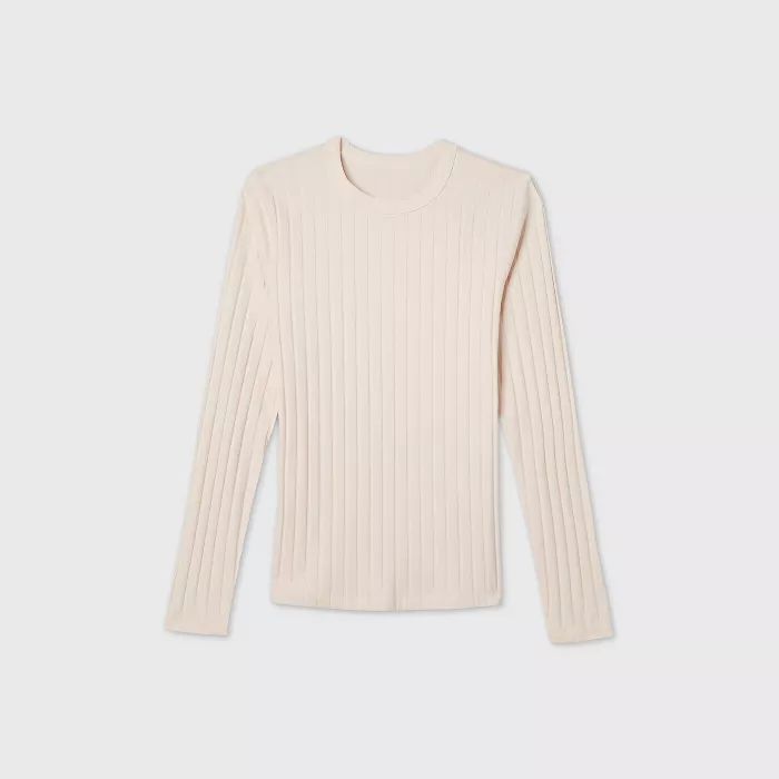 Women's Long Sleeve Wide Rib T-Shirt - A New Day™ | Target