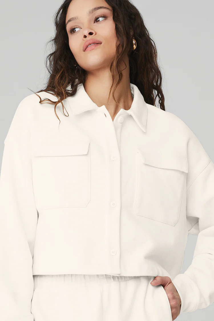 Renown Cropped Button-Up Pullover | Alo Yoga (US)