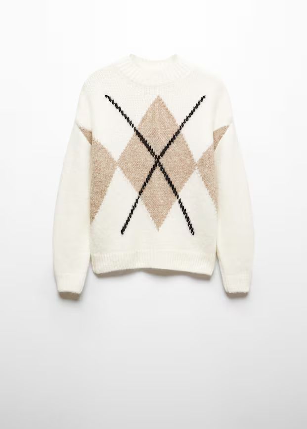 Roundneck knitted sweater -  Women | Mango United Kingdom | MANGO (UK)