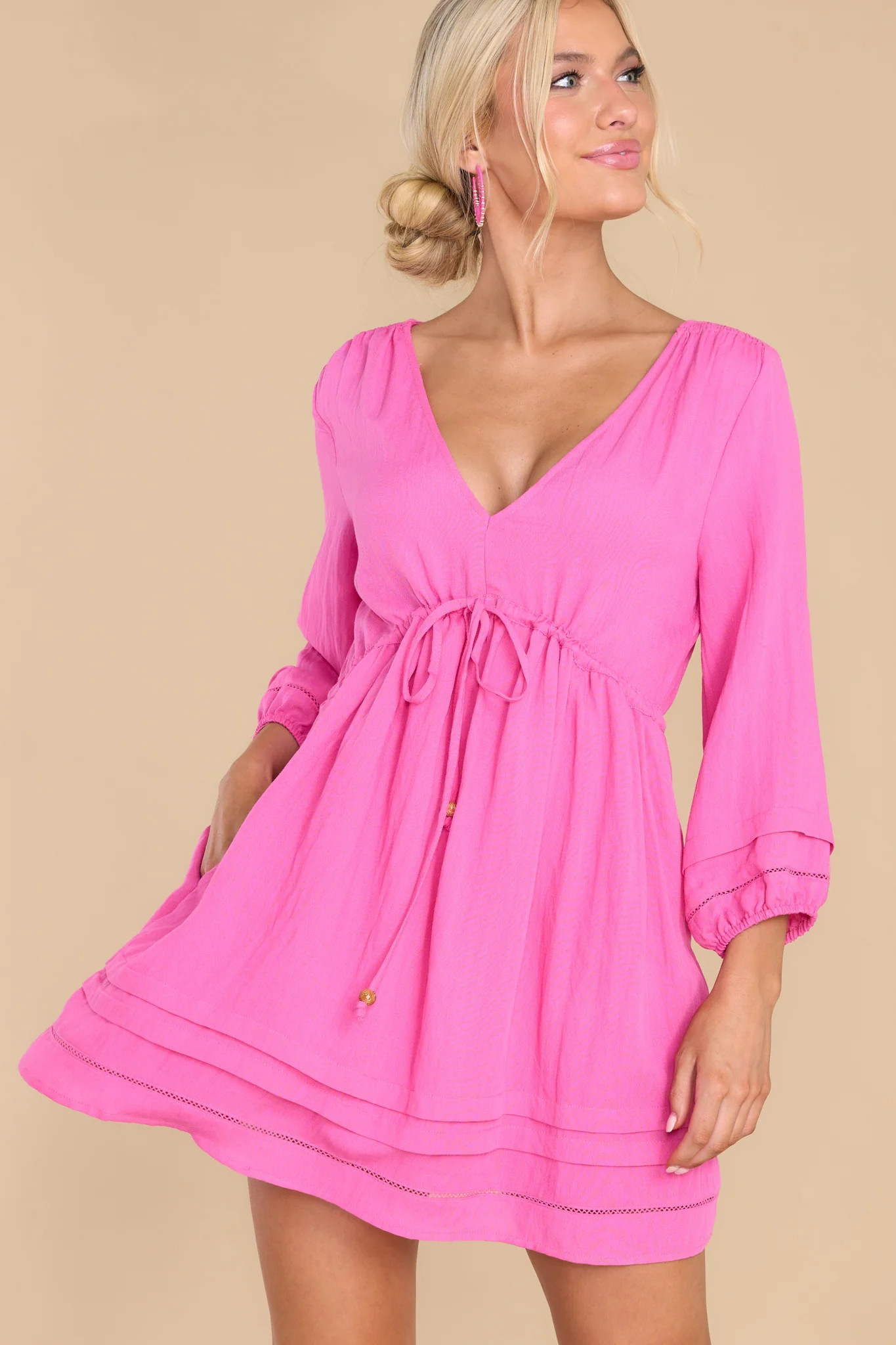 Seaside Dreams Hot Pink Dress | Red Dress 