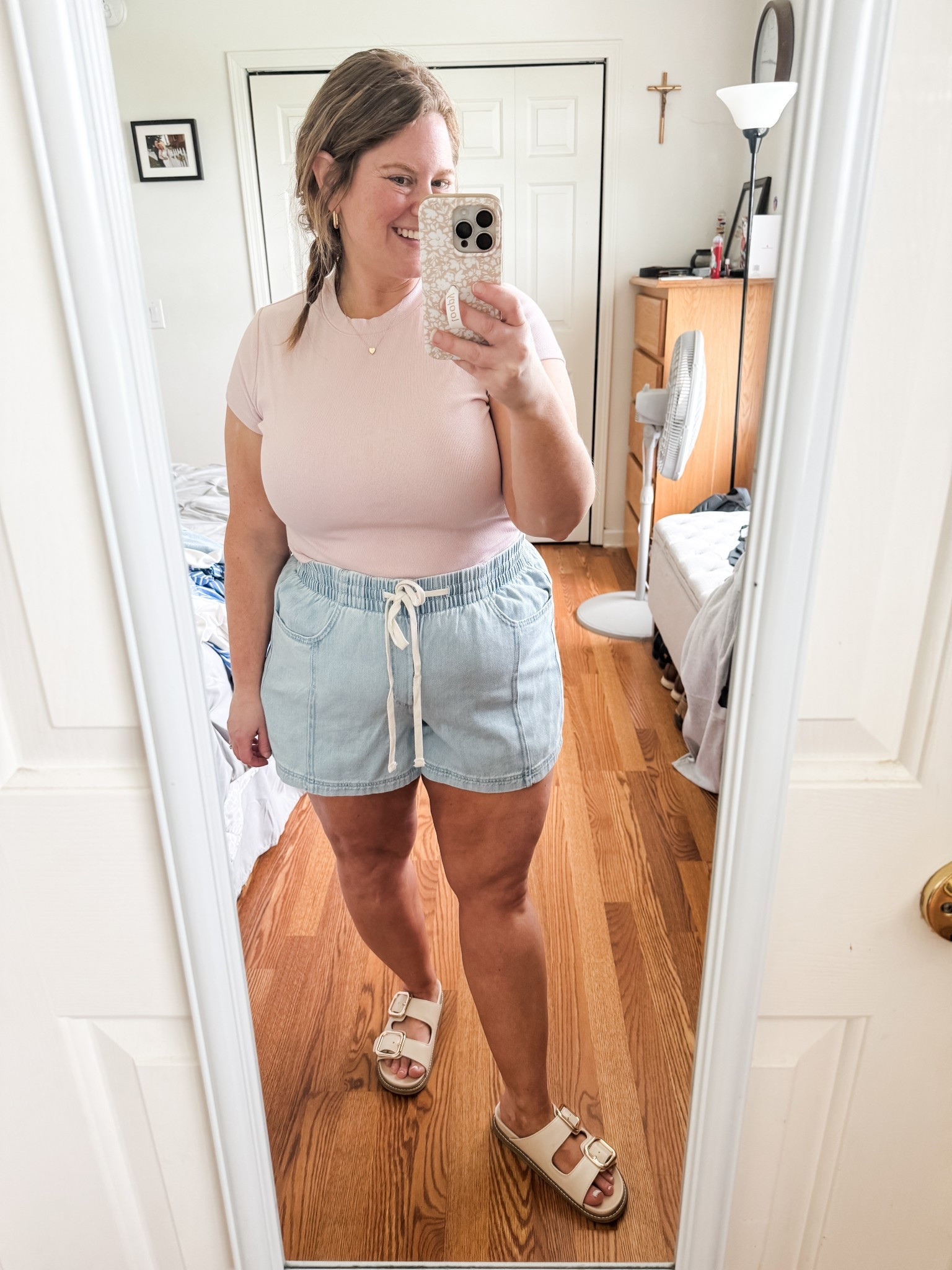 The comfiest denim shorts! On sale for $12 today!  I’m wearing an XL  

#LTKSaleAlert #LTKMidsize #LTKSeasonal