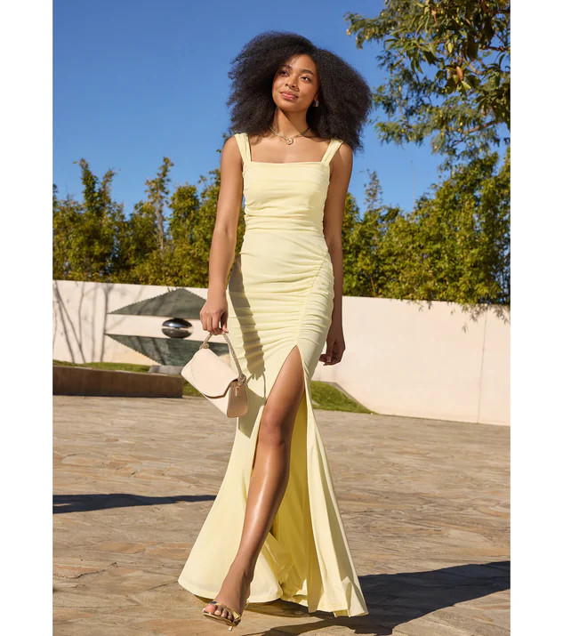 Ashlynn Open Back Ruched Mermaid Formal Dress | Windsor Stores