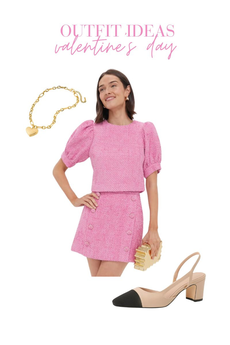 Valentine's Day Outfit Inspo

pink set // chanel lookalike heels // heart necklace  

 #LTKSeasonal #LTKFindsUnder50 #LTKFindsUnder100