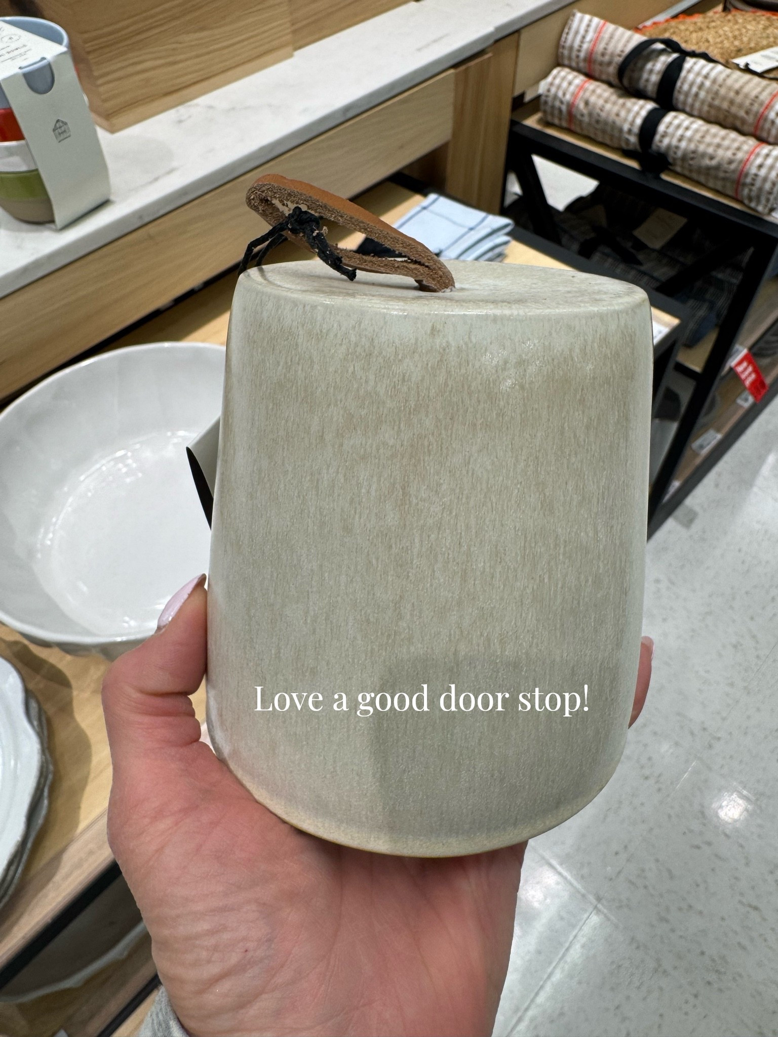 Door stops are one of the random home decor items I love. This one is so pretty and I love the leather detail on the top

#LTKHome #LTKdayinmylife #LTKmomlife