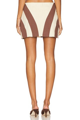 Leilani Mini Skirt in Sand & Chocolate | Revolve Clothing (Global)