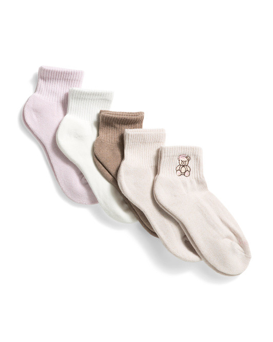 5pk Bear Quarter Socks | TJ Maxx