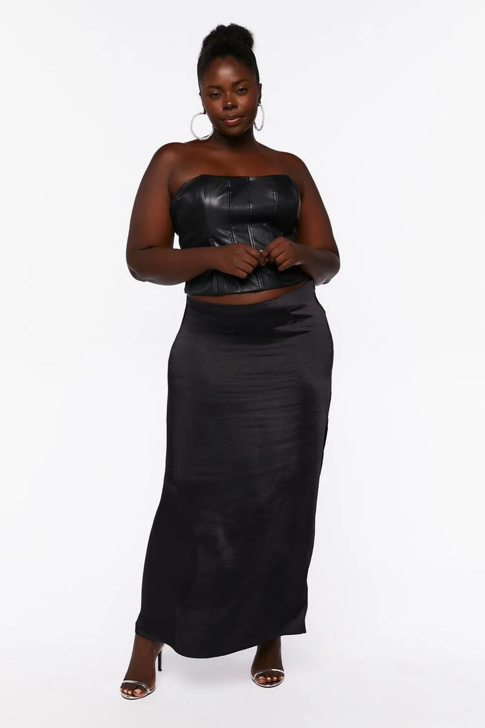 Plus Size Satin Maxi Skirt | Forever 21 (US)