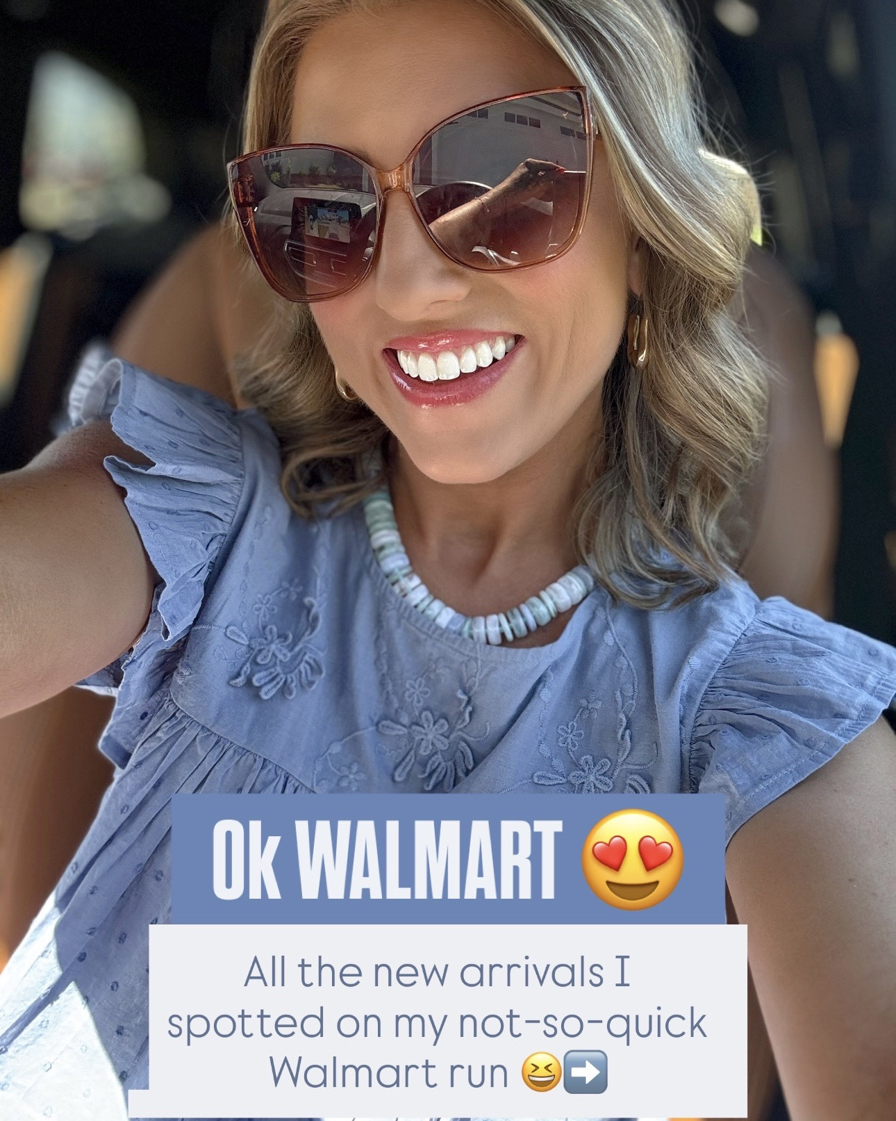 OK Walmart… why is everything SO good right now?! 😍 My “quick” Walmart run turned into a full cart situation and I’m not even mad about it 😂 From the cutest crochet tanks and eyelet tops to Americana graphics, jelly flats, statement earrings, and the most darling chambray midi dress… the new arrivals are giving boutique vibes without the boutique prices 👏🏻

Obsessed with:
✨ the striped tee + red denim shorts combo
✨ under $20 jelly flats restock
✨ eyelet button-up now in white
✨ smocked chambray midi dress
✨ Americana sweatshirts + graphic tees
✨ all the fun summer accessories and earrings

So many affordable summer outfits, vacation finds, and everyday mom style pieces that look way more expensive than they are 🤍 Linking everything because these Walmart fashion new arrivals are TOO good to miss!

#WalmartFashion #WalmartFinds #WalmartNewArrivals #SummerStyle #AffordableFashion #AmericanaStyle #MomStyle #WalmartRun #EyeletTop #ChambrayDress #CrochetTop #JellyFlats #GraphicTees #SummerOutfits #AffordableStyle #WomensFashion #FashionFinds #CasualStyle #EverydayOutfits #LTKStyle

#LTKootd #LTKPetite