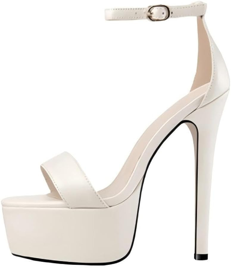 Damen Sandaletten High Heels Plateau Stiletto Sandalen Riemchen Schnalle St\u00f6ckelschuhe | Amazon (DE)