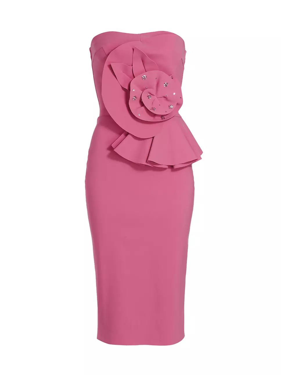 Hebe Flower Appliqué Pencil Midi-Dress | Saks Fifth Avenue