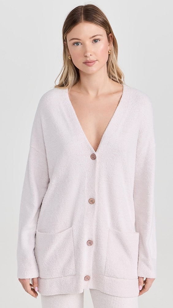 Barefoot Dreams CCL Contrast Rib Pocket Cardigan | Shopbop | Shopbop