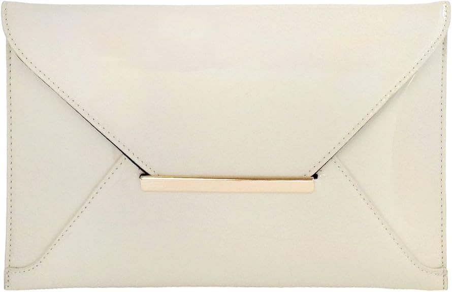 JNB Faux Patent Leather Envelope Candy Clutch Bag | Amazon (US)