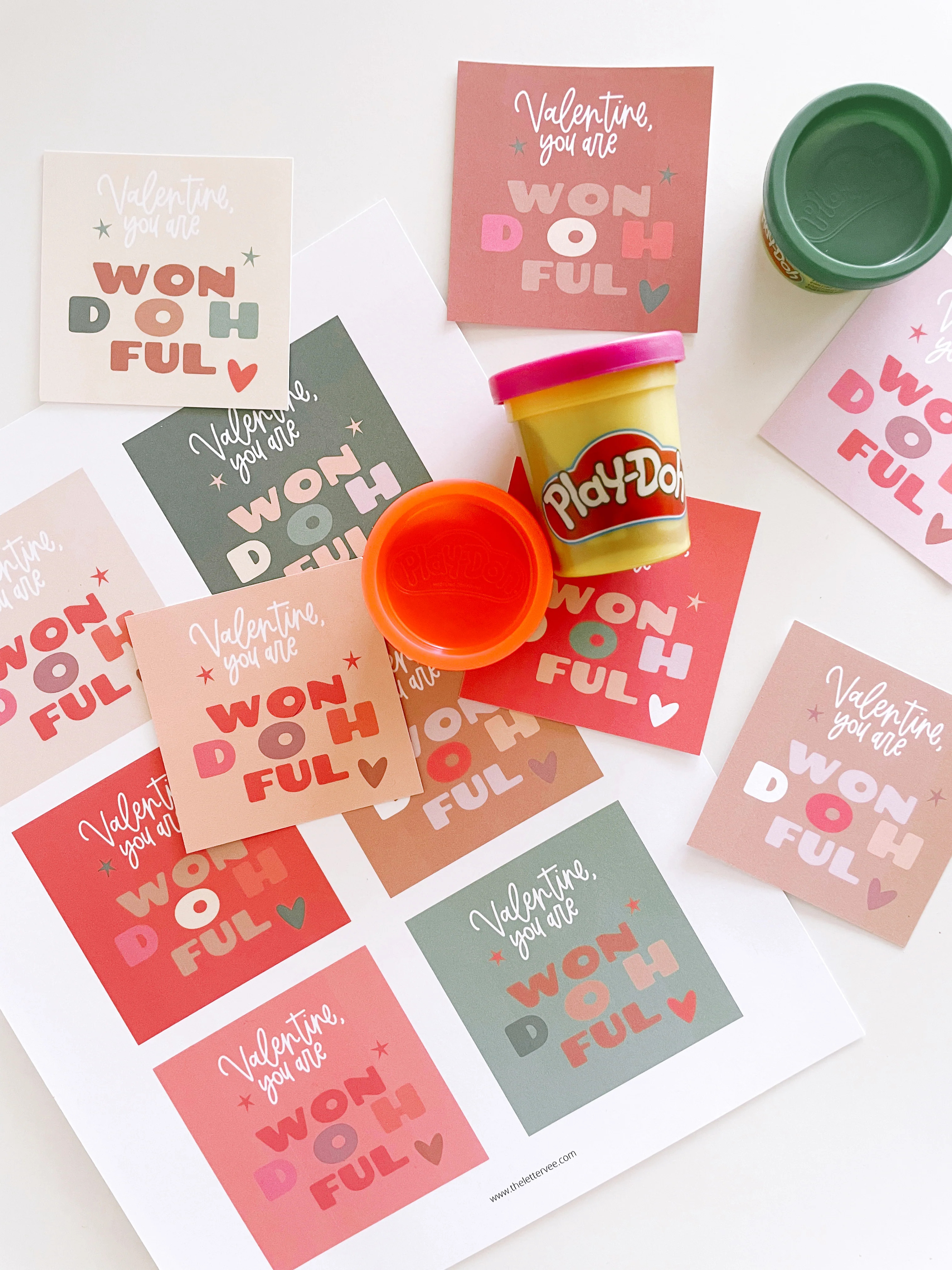 won-DOH-ful | Printable Valentines | The Letter Vee