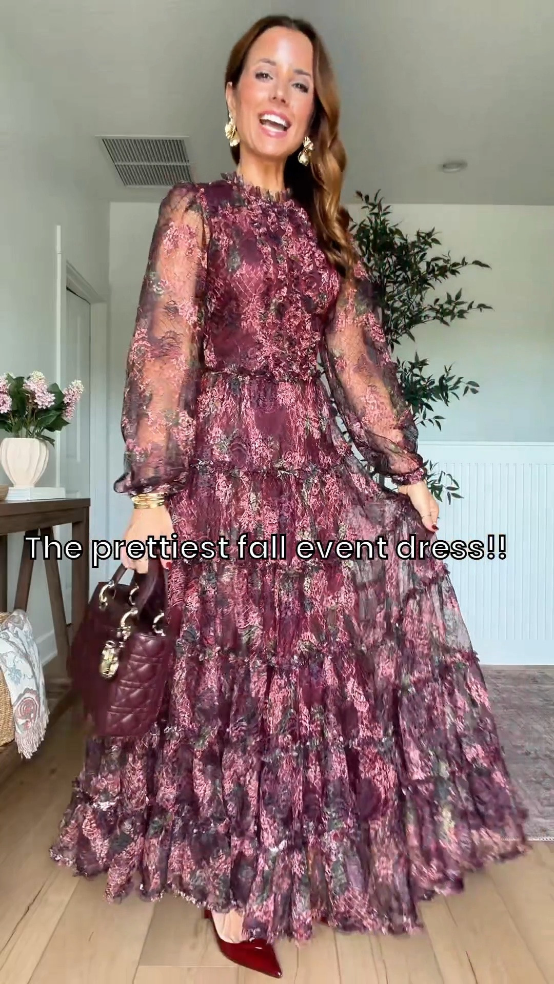 My church outfit of the day! Wearing XXS. Fall wedding guest. Winter wedding guest. Fall dress. Family photo dress. Thanksgiving dress. Baby shower dress. Wedding shower dress. Floral maxi dress. Prada heels are TTS.

#LTKWedding #LTKSeasonal #LTKPetite