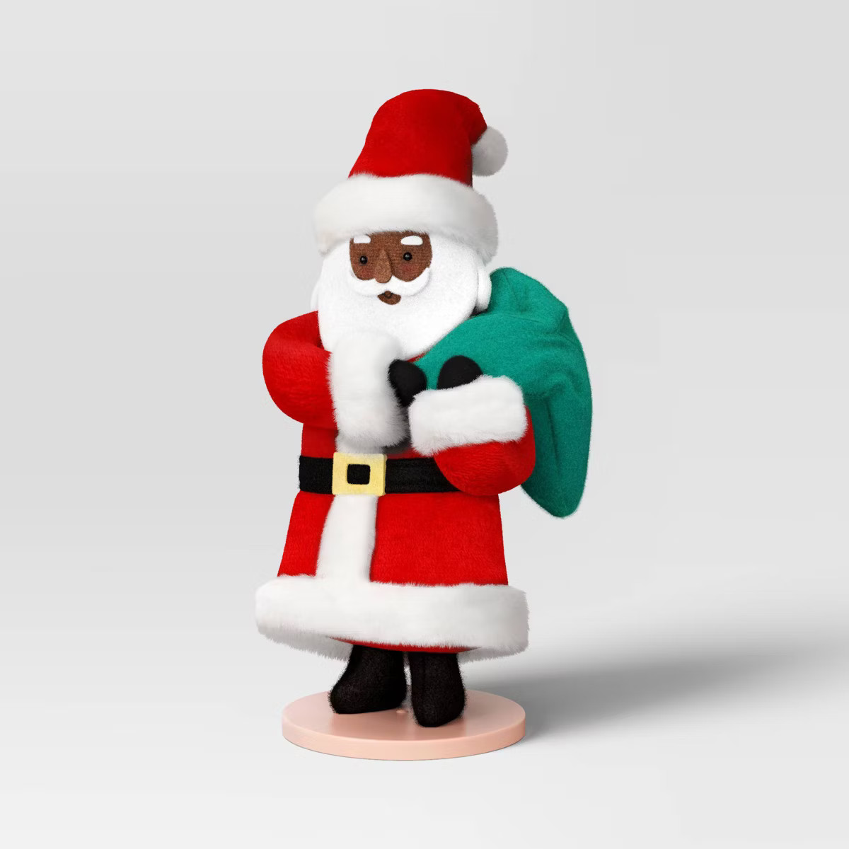 Santa Fabric Christmas Figurine with Green Gift Bag - Wondershop™ | Target