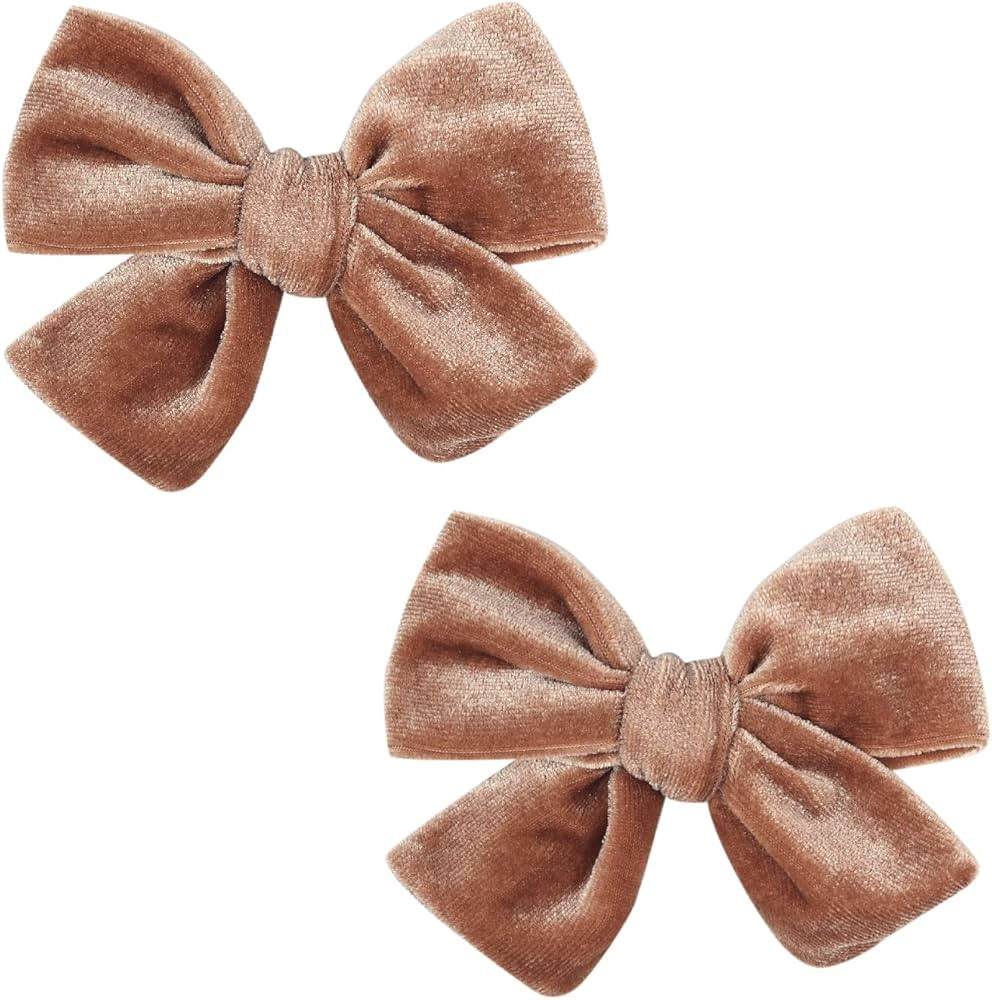 Exquisite 4-Inch Velvet Hair Bow Clips for Women and Girls - Perfect for Christmas, Halloween, an... | Amazon (US)
