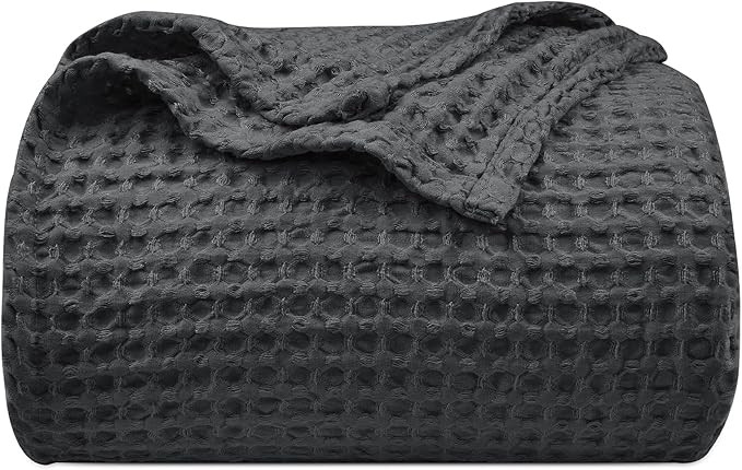 PHF Ultra Soft Waffle Weave Blanket Queen Size 90"x 90"- Washed Lightweight Breathablee Cozy Wove... | Amazon (US)
