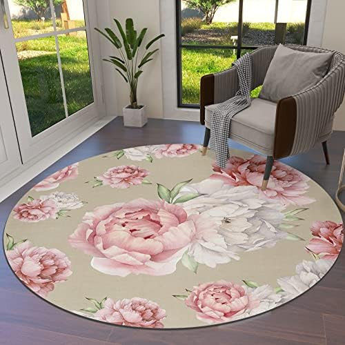 6’ Round Floral Rug | Amazon (US)