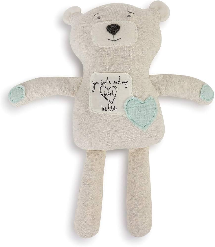 DEMDACO Boy Bear Heart Melts Light Grey 17 inch Soft Plush Fabric Stuffed Figure Toy | Amazon (US)