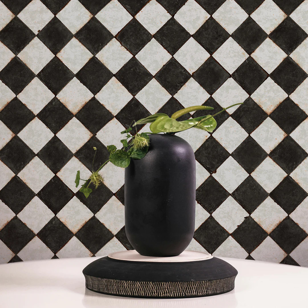 Vintage Check Textured Peel and Stick Wallpaper by Jeremiah Brent | Tempaper