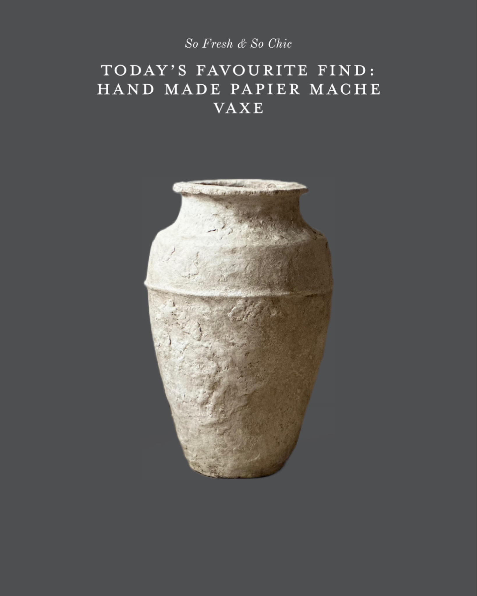 Gorgeous large textured Papier mache vase!
-
Artisan home decor - large stone vase - ancient clay jug vase - paper mache vase - Paper Mache Vase, Large Handmade Vessel, Aged White Urn Style, Unique Gift, Wabi Sabi, Statement Piece, Sustainable, Neutral Organic decor - etsy - neutral home decor - large vase - textured vases 

#LTKsalealert #LTKhome