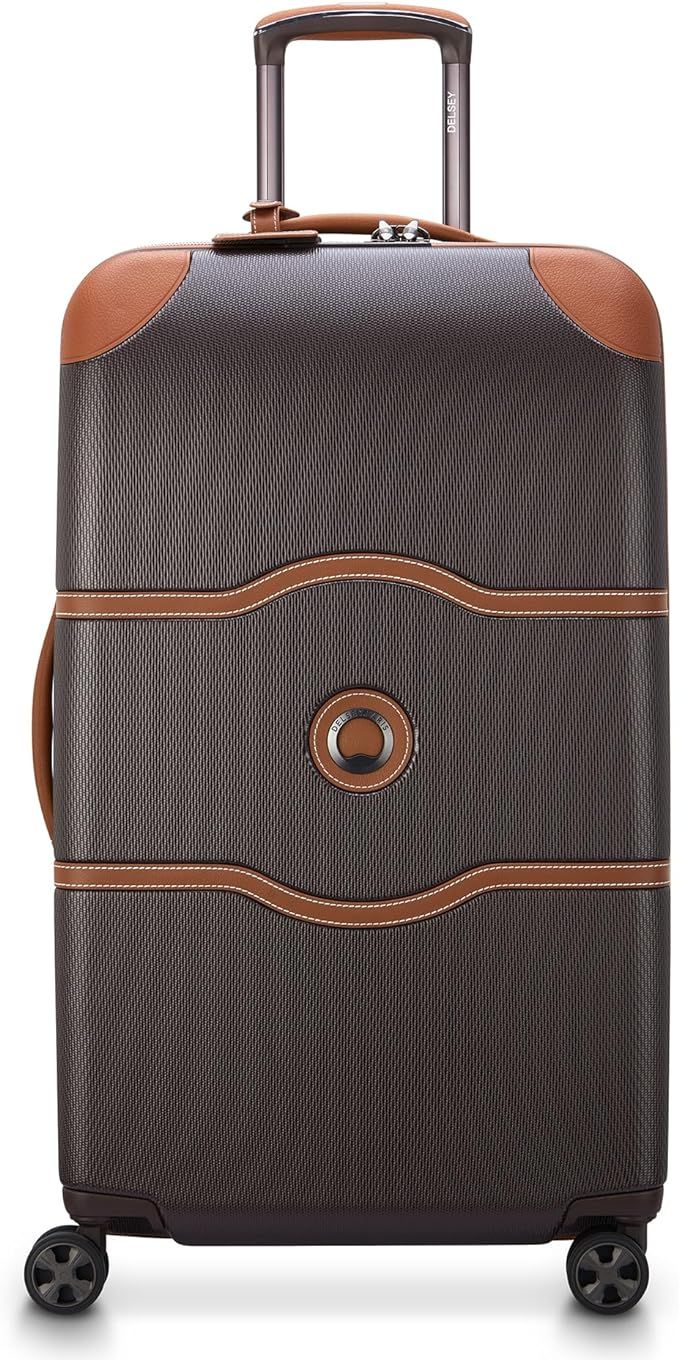 DELSEY Paris Chatelet Air 2.0 Hardside Luggage with Spinner Wheels, Chocolate Brown, Checked-26 I... | Amazon (US)