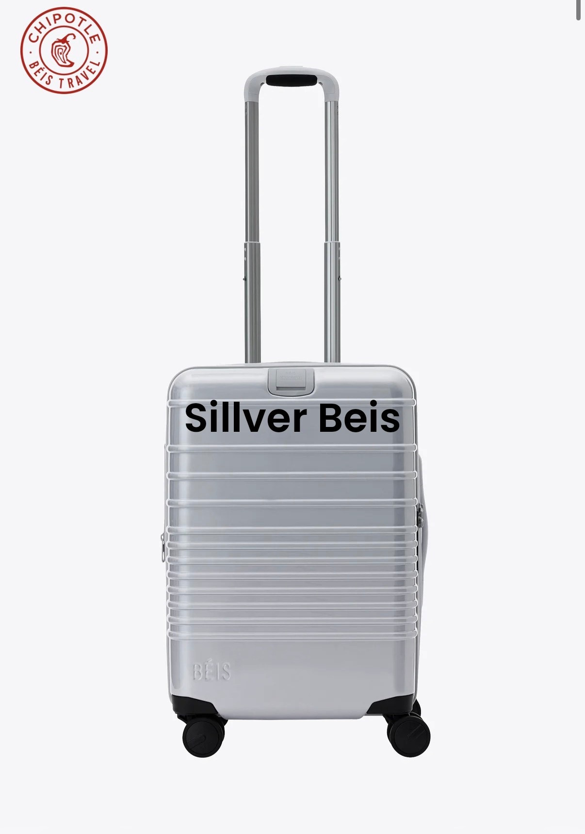 New year, new travel plans. This silver beis luggage is perfect for all your travel needs. In collab with chipotle this silver luggage is perfect for everyone 

#LTKvlog #LTKU #LTKTravel