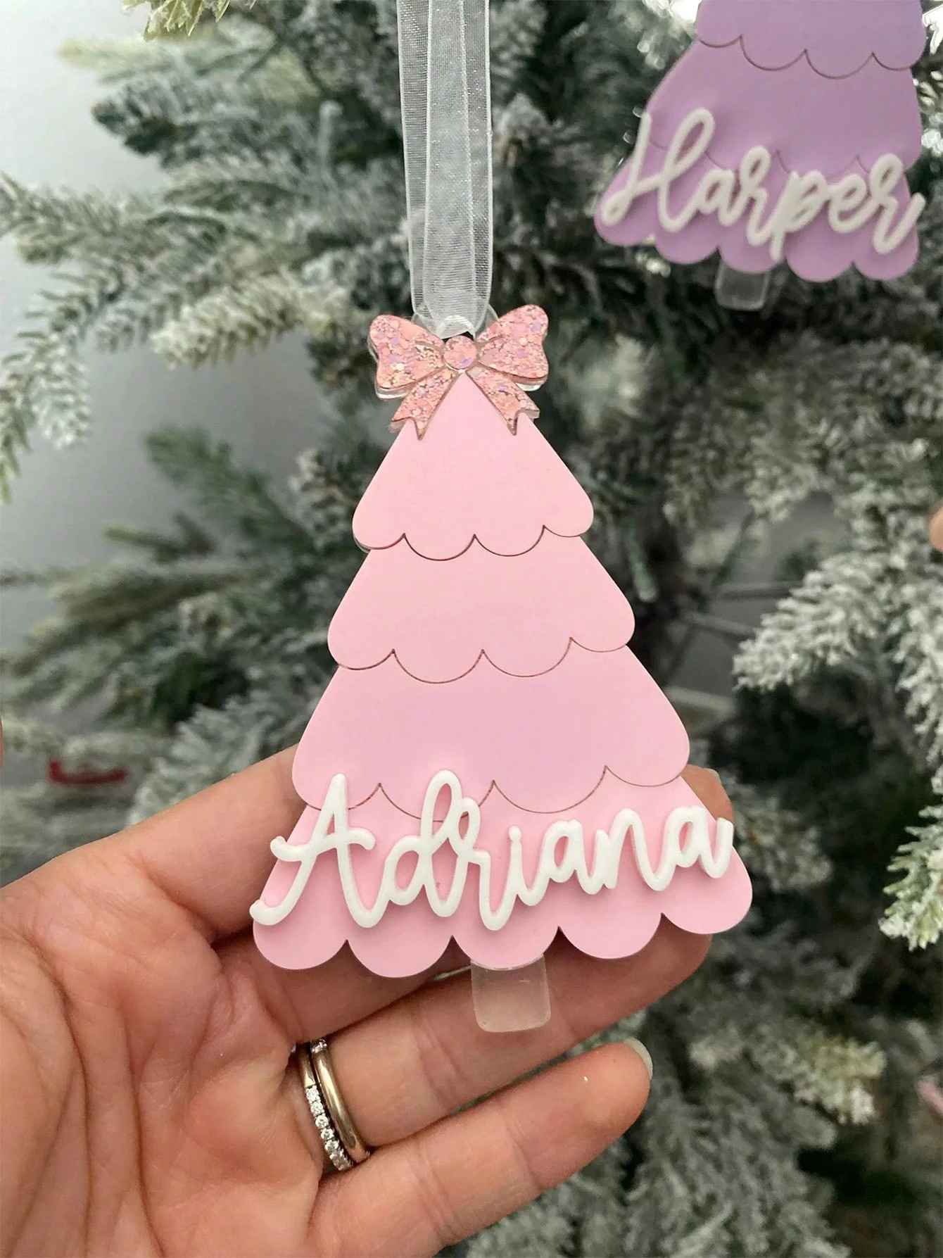 Pink Christmas Ornament, Kids Christmas Tree Ornament, 2025 Ornament, Pastel Christmas Decor, My ... | SHEIN