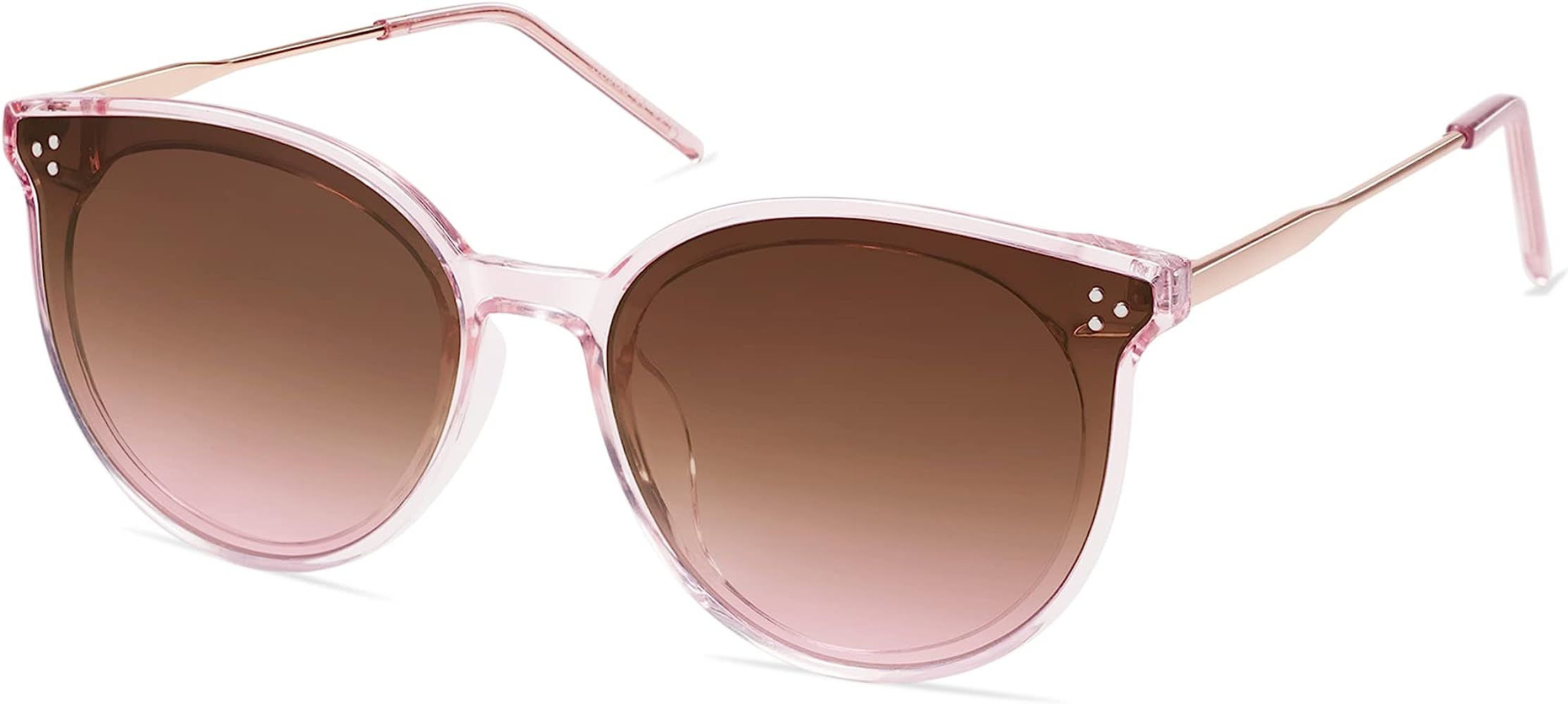 SOJOS Classic Retro Round Sunglasses for Women Men Vintage Trendy Large Frame Shades | Amazon (US)