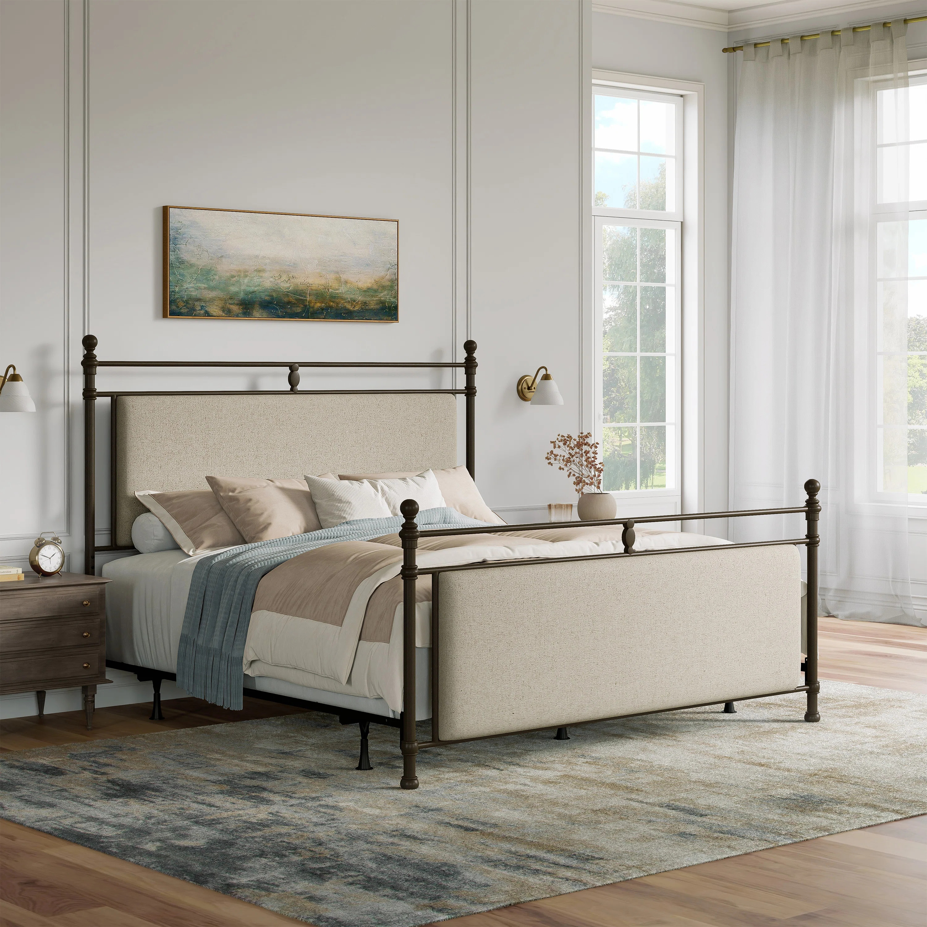 Donna Upholstered Metal Standard Bed | Wayfair North America