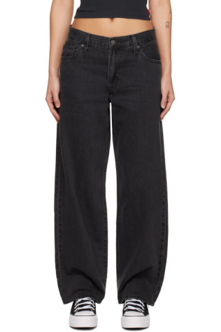 Black Baggy Dad Jeans | SSENSE